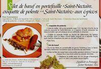 Filet de Bœuf en Portefeuille de Saint-Nectaire