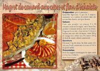 Magrets de Canard aux Cèpes et Flan D'Echalote