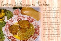 Escalopes de Foie gras au Vin Blanc