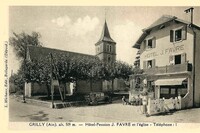 Hôtel-Pension J. Favre et l'Église