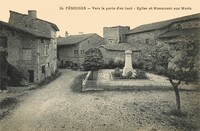 Vers la Porte d'En Haut - Eglise et Monument aux Morts