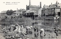 Le Pont de Bois - Les Bords de la Meuse - Lavandières
