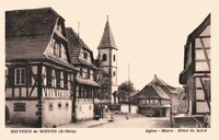 Église - Mairie - Hôtel du Soleil