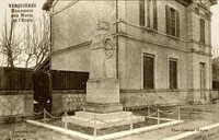 Verquières - Monument aux Morts et École