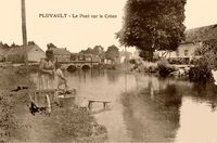 Le Pont sur le Crône -Lavandières