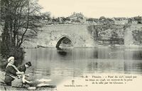 Pont du XIIIe coupé par les Bleus en 1793 - Lavandières