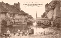 Marnay - Vieille Maisons à galeries au bord de l'Ognon