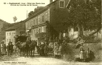 Septmoncel les Molunes - Hôtel des Monts-Jura - Arrivée du Courrier de St-Claude
