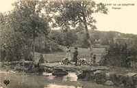 La COURTINE  - Paysage -Lavandières