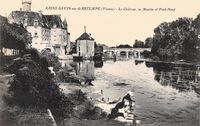 SAINT-SAVIN-SUR-GARTEMPE  -  Le Château le Moulin et Pont-Neuf - Lavandières