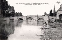 SAINT-SAVIN-SUR-GARTEMPE  -  Les Bords de la Gartempe Les Lavoirs et le Vieux Pont- Lavandières