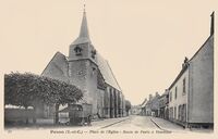 Pezou - Place de L'Eglise - Route de Paris à Vendôme