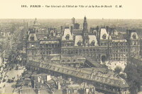 Vue Générale de l'Hôtel de ville .Rue de Rivoli