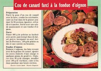 Cou de Canard farci à la Fondue d'Oignon