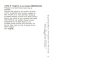 Tarte à L'oignon à la mode Obernoise.