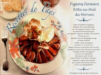 Volaille- Pigeons Fermier Rôtis au Miel du Morvan
