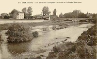 Les bords de l'Azergues à la levée et le Pont d'Azergues