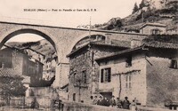Pont du Paradis et Gare du C.F.B
