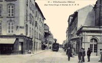 Rue Victor Hugo et Station du C.F.B.-