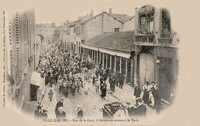 Rue de la Gare -L'Harmonie revenant de Turin