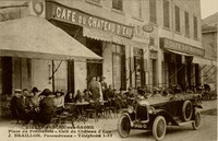 Place du promenoir , café du château d'eau , J.Braillon
