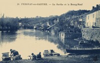 Fresnay-sur-Sarthe - La Sarthe et le Bourg-Neuf - Lavandière