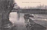 Coin pittoresque sur L'Huisne - Lavandières