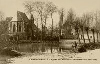 Yvrencheux - l'Église et l'Abreuvoir