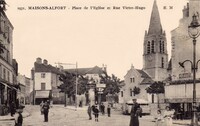 Maison-Alfort - Place de l'Église et Rue Victor-Hugo